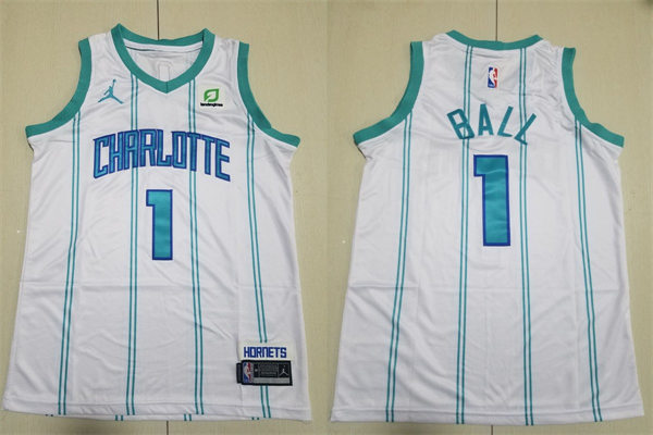 Youth Charlotte Hornets #1 LaMelo Ball White Association Edition Jersey