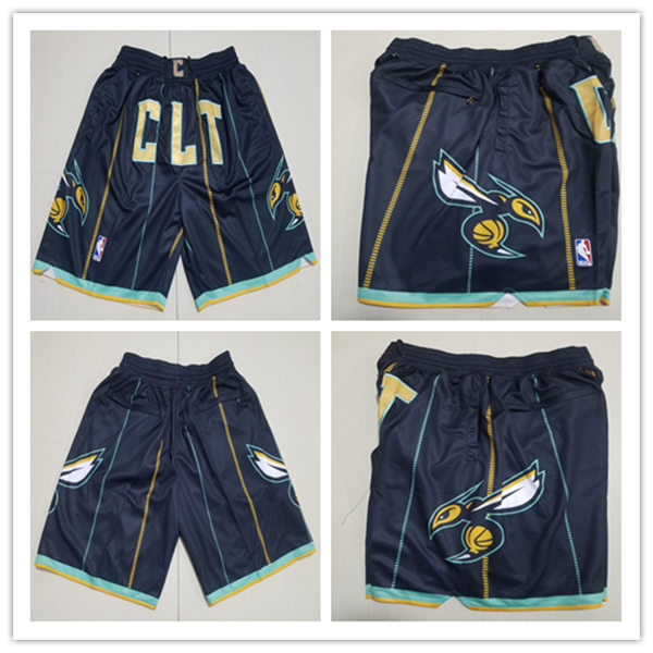 Men's Charlotte Hornets Black 2022-23 City Edition Justdon Pockets Shorts