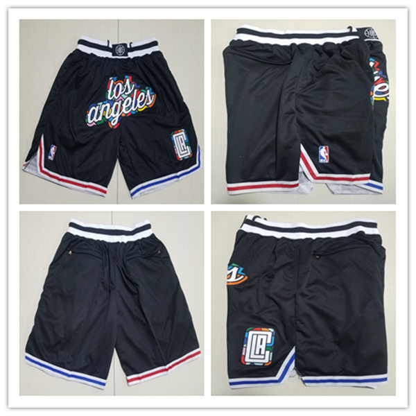 Men's Los Angeles Clippers Black 2022-23 City Edition Justdon Pockets Shorts