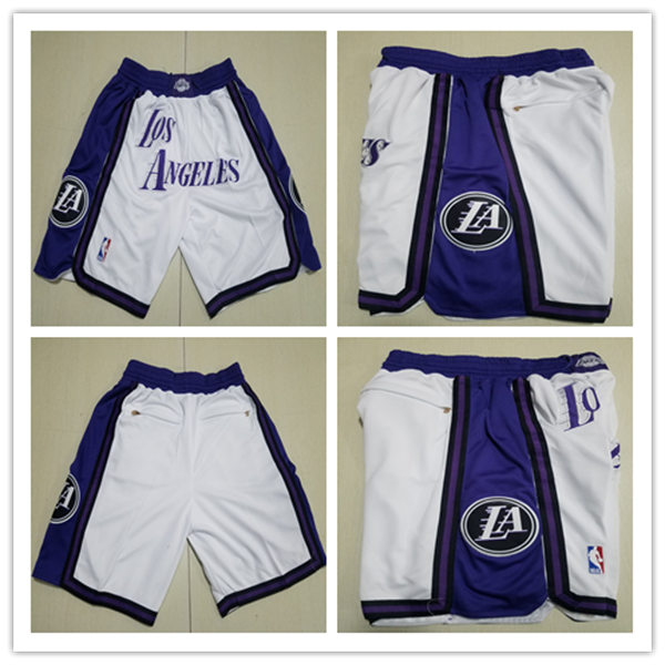 Men's Los Angeles Lakers White 2022-23 City Edition Justdon Pockets Shorts