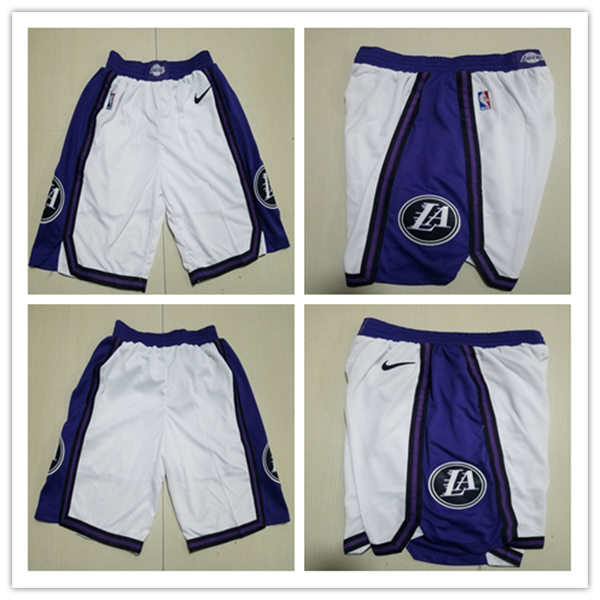 Men's Los Angeles Lakers Nike White 2022-23 City Edition Shorts