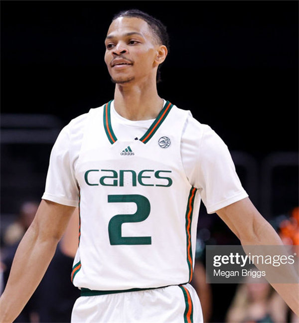 Mens Youth Miami Hurricanes #2 Isaiah Wong Adidas 2022-23 White Canes Basketball Game Jersey