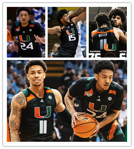 Mens Youth Miami Hurricanes Custom Adidas 2022-23 Black Alternate Basketball Game Jersey