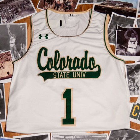 Mens Youth Colorado State Rams #1 Joel Scott White 1966 Retro College Basketball Jersey