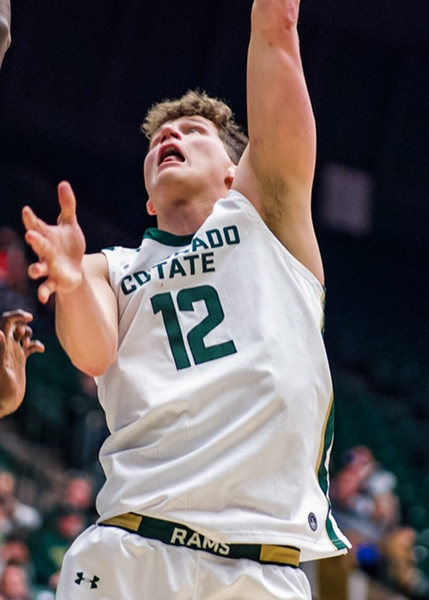 Mens Youth Colorado State Rams #12 Patrick Cartier White 2022-23 College Basketball Game Jersey