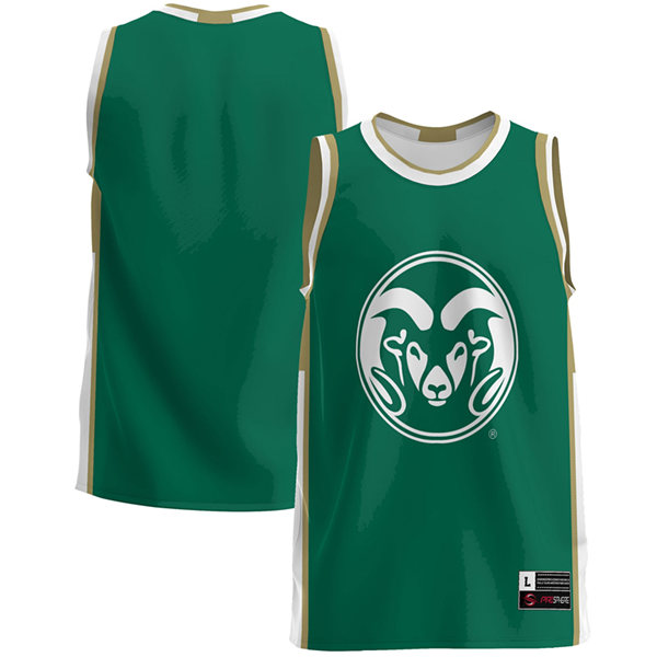 Mens Youth Colorado State Rams Custom Green Limited Basketball Jersey