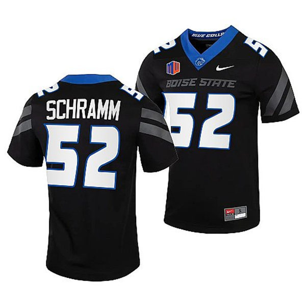 Mens Youth Boise State Broncos #52 DJ Schramm Nike Black Football Game Jersey
