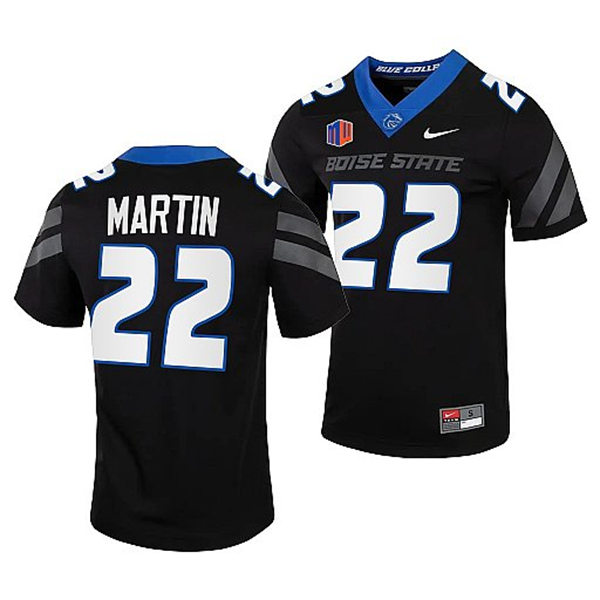 Mens Youth Boise State Broncos #22 Doug Martin Nike Black Football Game Jersey