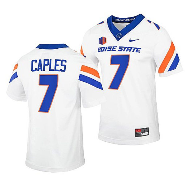 Mens Youth Boise State Broncos #7 Latrell Caples Nike White Football Game Jersey