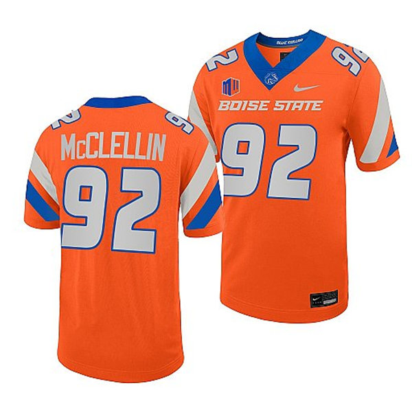 Mens Youth Boise State Broncos #92 Shea McClellin Nike Orange Football Game Jersey