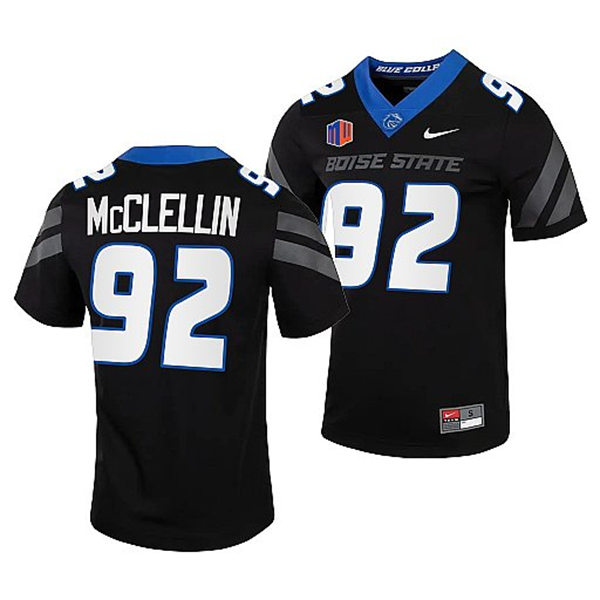 Mens Youth Boise State Broncos #92 Shea McClellin Nike Black Football Game Jersey