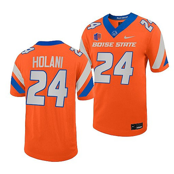 Mens Youth Boise State Broncos #24 George Holani Nike Orange Football Game Jersey