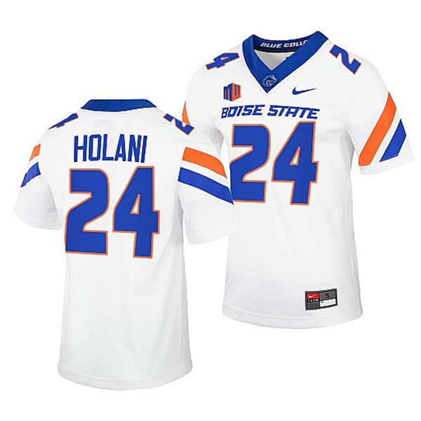 Mens Youth Boise State Broncos #24 George Holani Nike White Football Game Jersey