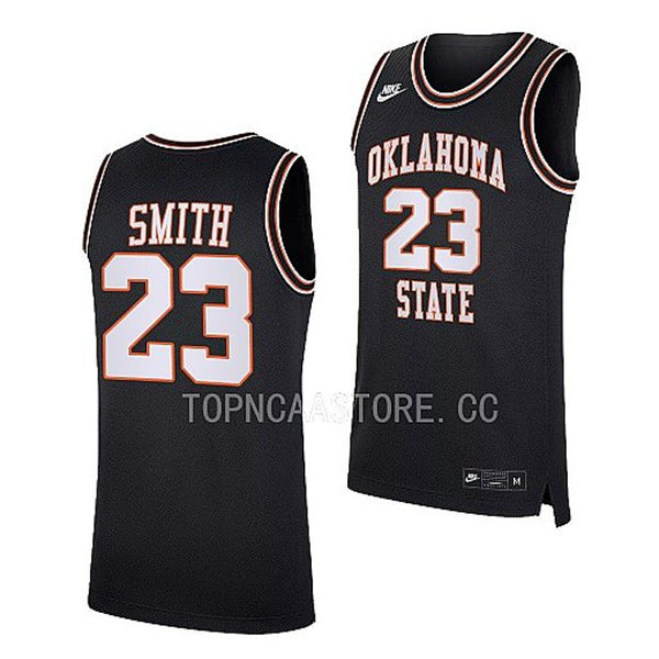 Mens Youth Oklahoma State Cowboys #23 Tyreek Smith Nike Black Retro Basketball Jersey