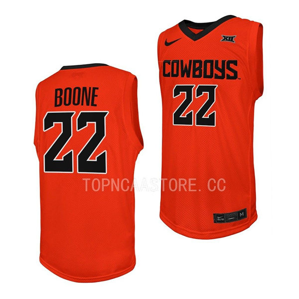 Mens Youth Oklahoma State Cowboys #22 Kalib Boone Nike Orange College Basketball Game Jersey