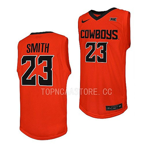 Mens Youth Oklahoma State Cowboys #23 Tyreek Smith Nike Orange College Basketball Game Jersey