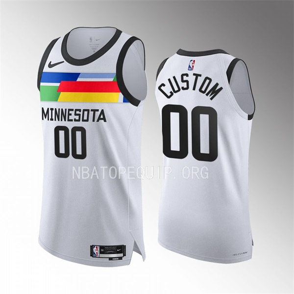 Men's Youh Minnesota Timberwolves Custom White 2022-23 City Edition Jersey