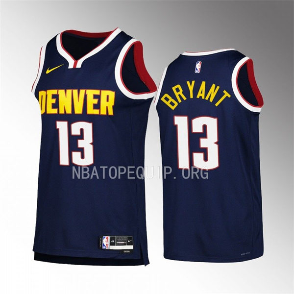 Mens Denver Nuggets #13 Thomas Bryant Nike Navy Icon Edition Jersey