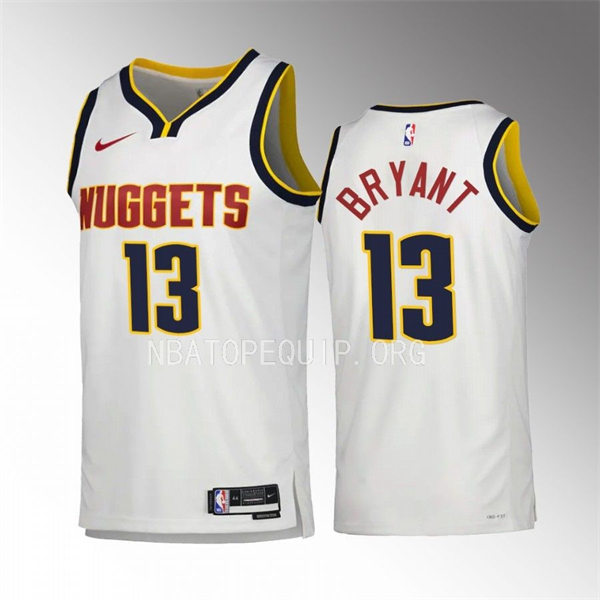 Mens Denver Nuggets #13 Thomas Bryant Nike White Association Edition Jersey