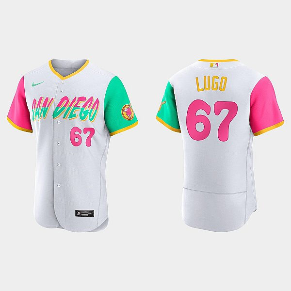 Mens San Diego Padres #67 Seth Lugo White 2022 City Connect Jersey