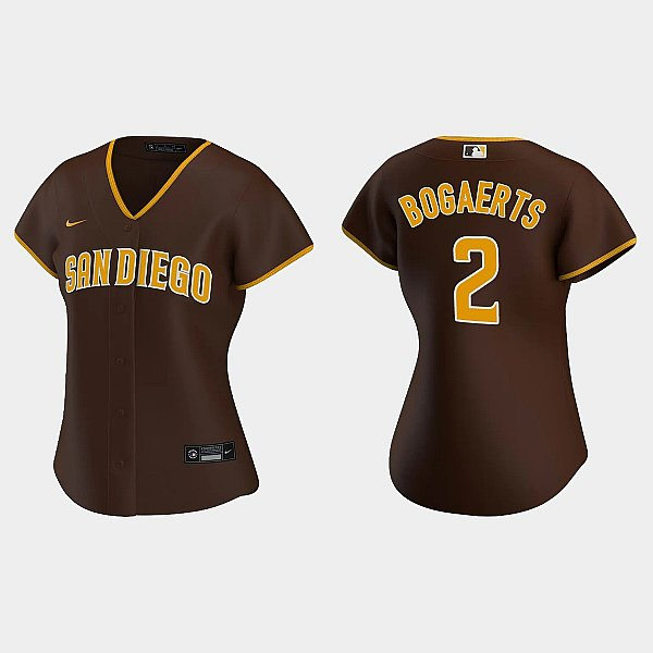 Womens San Diego Padres #2 Xander Bogaerts Brown Road Jersey