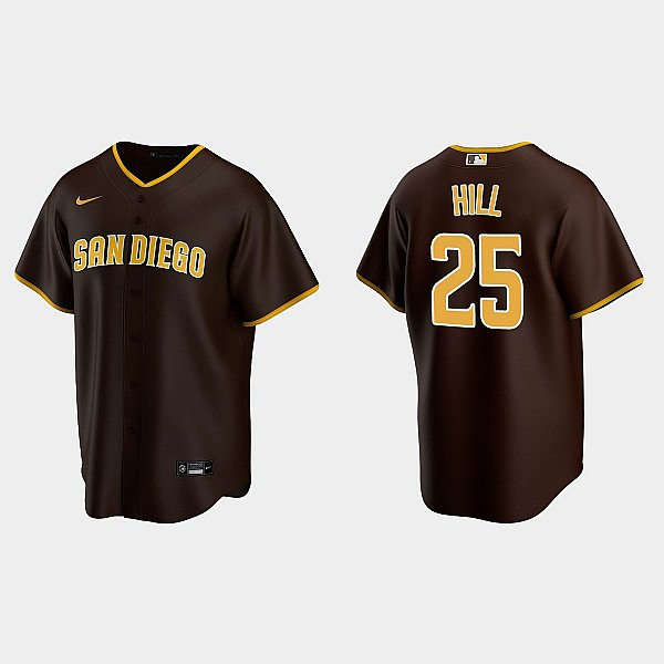 Youth San Diego Padres #25 Tim Hill Brown Road Jersey