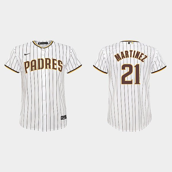 Youth San Diego Padres #21 Nick Martinez White Brown Home CoolBase Jersey