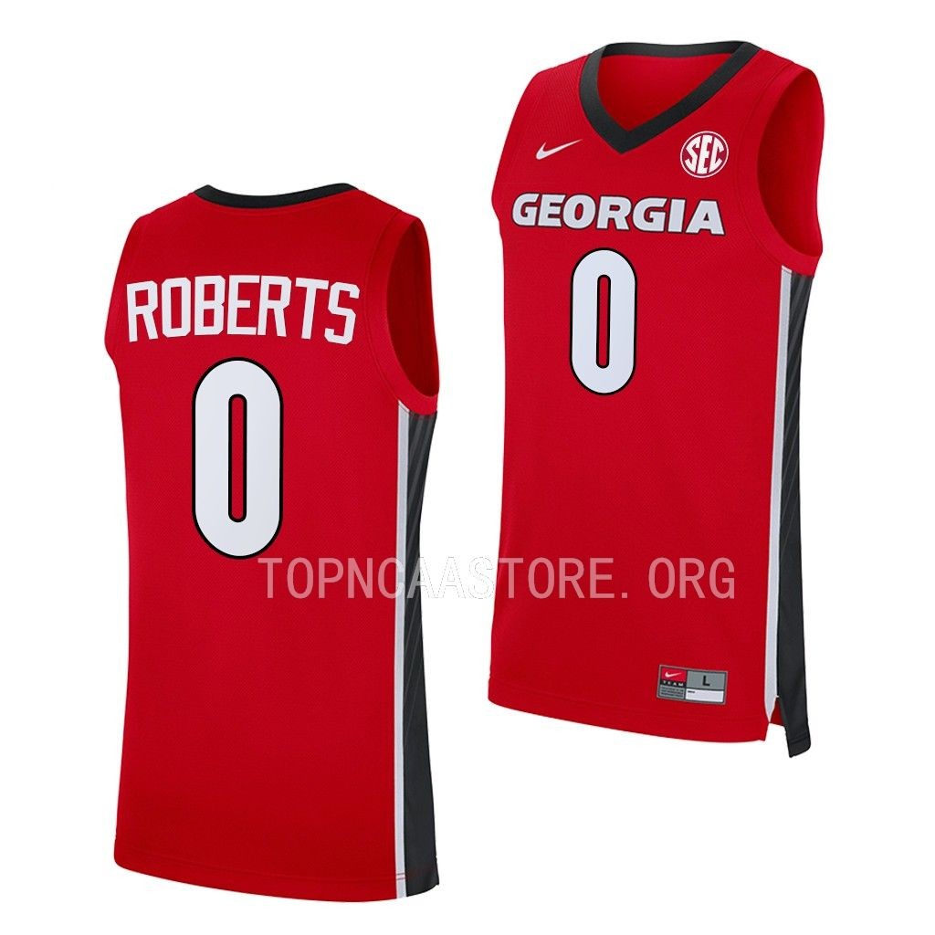 Mens Youth Georgia Bulldogs #0 Terry Roberts Nike Red Basketball Game Jersey