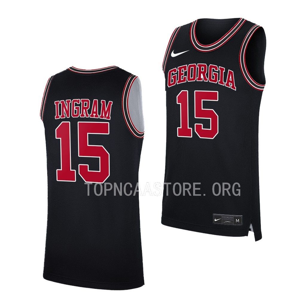 Mens Youth Georgia Bulldogs #15 Jailyn Ingram Nike Black Retro Basketball Jersey 