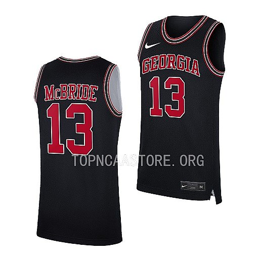 Mens Youth Georgia Bulldogs #13 Mardrez McBride Nike Black Retro Basketball Jersey