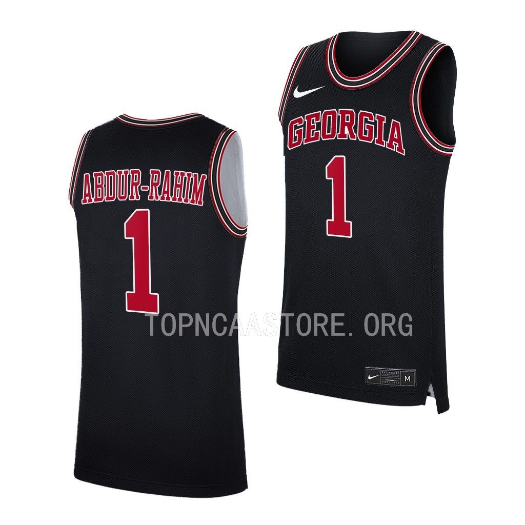 Mens Youth Georgia Bulldogs #1 Jabri Abdur-Rahim Nike Black Retro Basketball Jersey