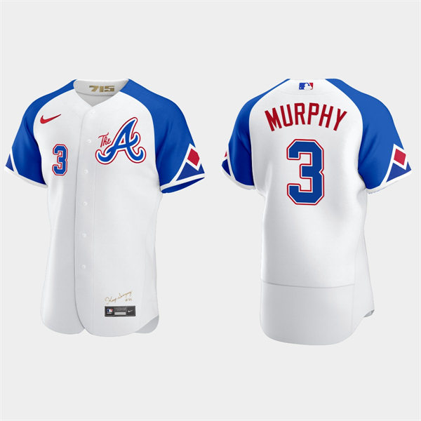 Mens Atlanta Braves #3 Dale Murphy 2023 City Connect Authentic Jersey - White