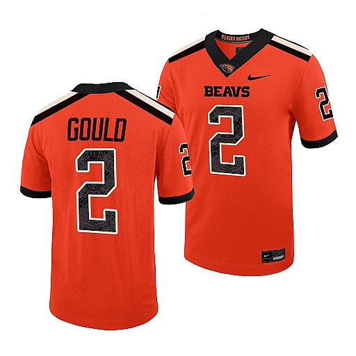 Mens Youth Oregon State Beavers #2 Anthony Gould Orange College Football Game Jersey