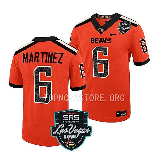 Mens Youth Oregon State Beavers #6 Damien Martinez Orange College Football Game Jersey