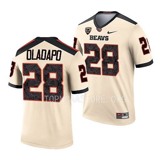Mens Youth Oregon State Beavers #28 Kitan Oladapo White College Football Game Jersey
