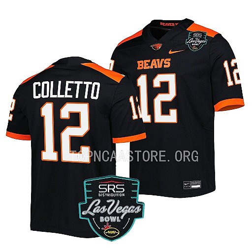 Mens Youth Oregon State Beavers #12 Jack Colletto Black College Football Game Jersey