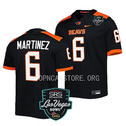 Mens Youth Oregon State Beavers #6 Damien Martinez Black College Football Game Jersey