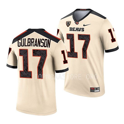 Mens Youth Oregon State Beavers #17 Ben Gulbranson White College Football Game Jersey