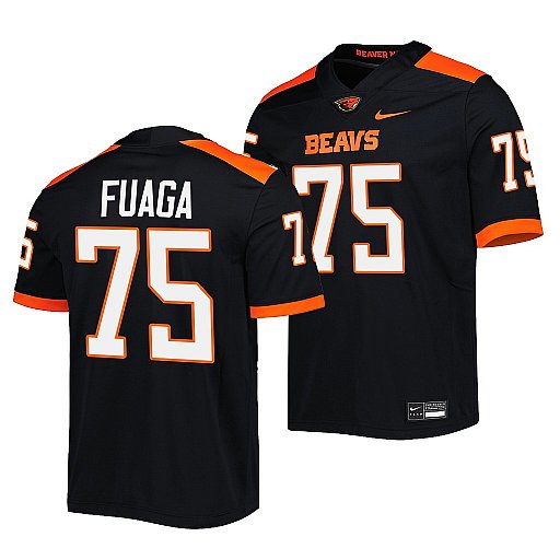 Mens Youth Oregon State Beavers #75 Taliese Fuaga Black College Football Game Jersey Mens Youth Oregon State Beavers #75 Taliese Fuaga Black College Football Game Jersey