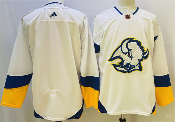 Men's Buffalo Sabres Blank White 2022 Reverse Retro Team Jersey