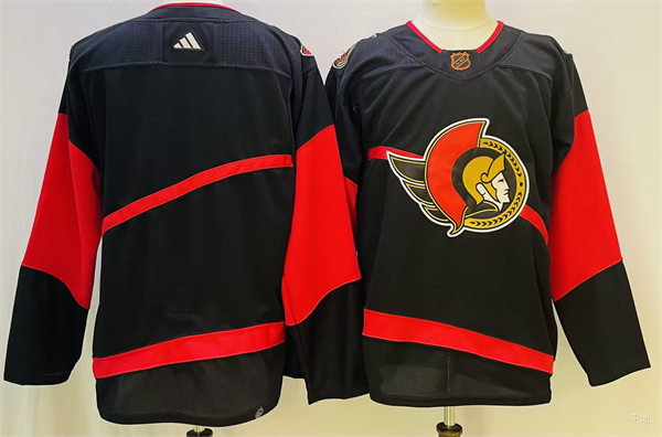 Men's Ottawa Senators Blank Black 2022 Reverse Retro Team Jersey