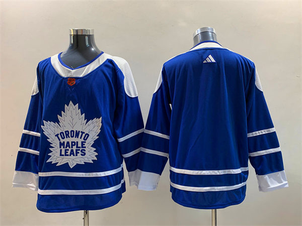 Men's Toronto Maple Leafs Blank Blue 2022 Reverse Retro Team Jersey