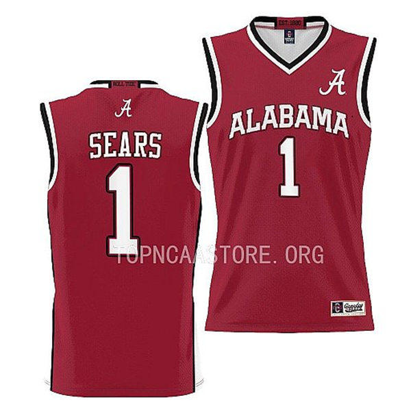 Mens Youth Alabama Crimson Tide #1 Mark Sears Nike Basketball Limited Jersey Crimson