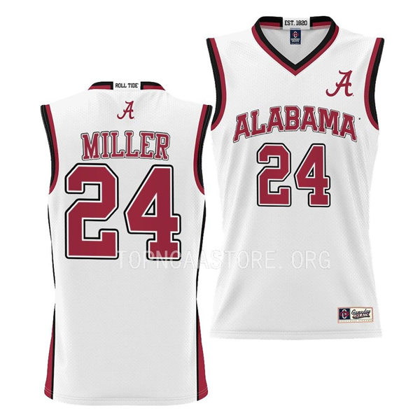 Mens Youth Alabama Crimson Tide #24 Brandon Miller Nike Basketball Limited Jersey White