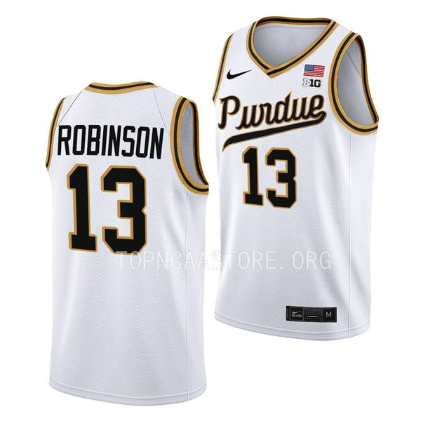 Mens Youth Purdue Boilermakers #13 Glenn Robinson Nike White 2023 Unveil Rick Mount-Era Retro Basketball Jersey