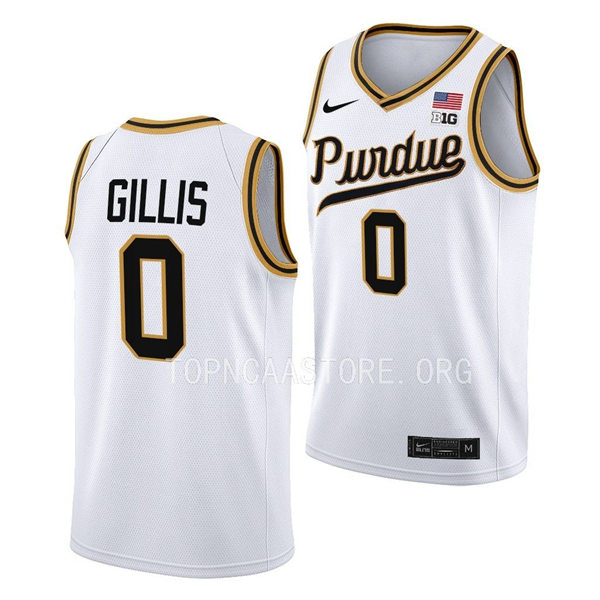 Mens Youth Purdue Boilermakers #0 Mason Gillis Nike White 2023 Unveil Rick Mount-Era Retro Basketball Jersey