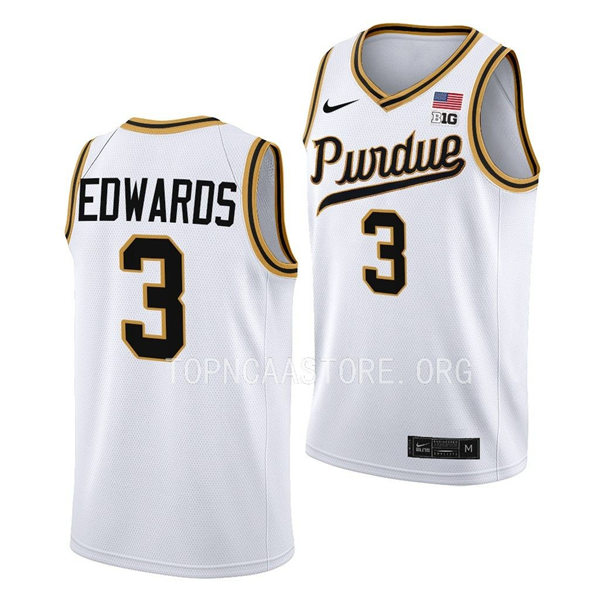 Mens Youth Purdue Boilermakers #3 Carsen Edwards Nike White 2023 Unveil Rick Mount-Era Retro Basketball Jersey