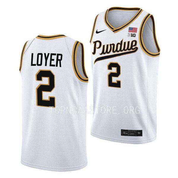 Mens Youth Purdue Boilermakers #2 Fletcher Loyer Nike White 2023 Unveil Rick Mount-Era Retro Basketball Jersey