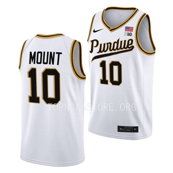 Mens Youth Purdue Boilermakers #10 Rick Mount Nike White 2023 Unveil Rick Mount-Era Retro Basketball Jersey