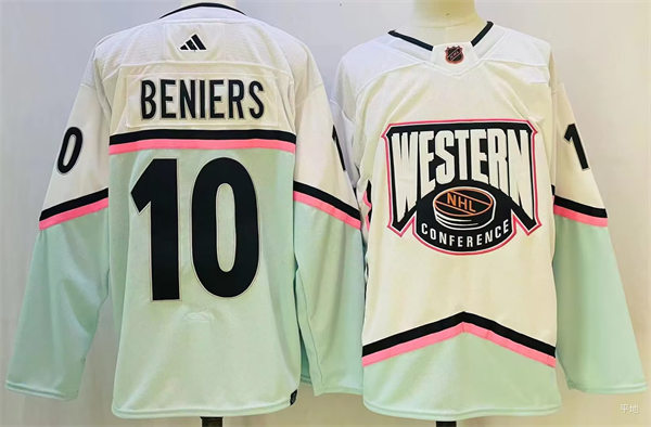 Mens Seattle Kraken #10 Matty Beniers 2023 NHL All-Star Western Conference Premier Jersey White